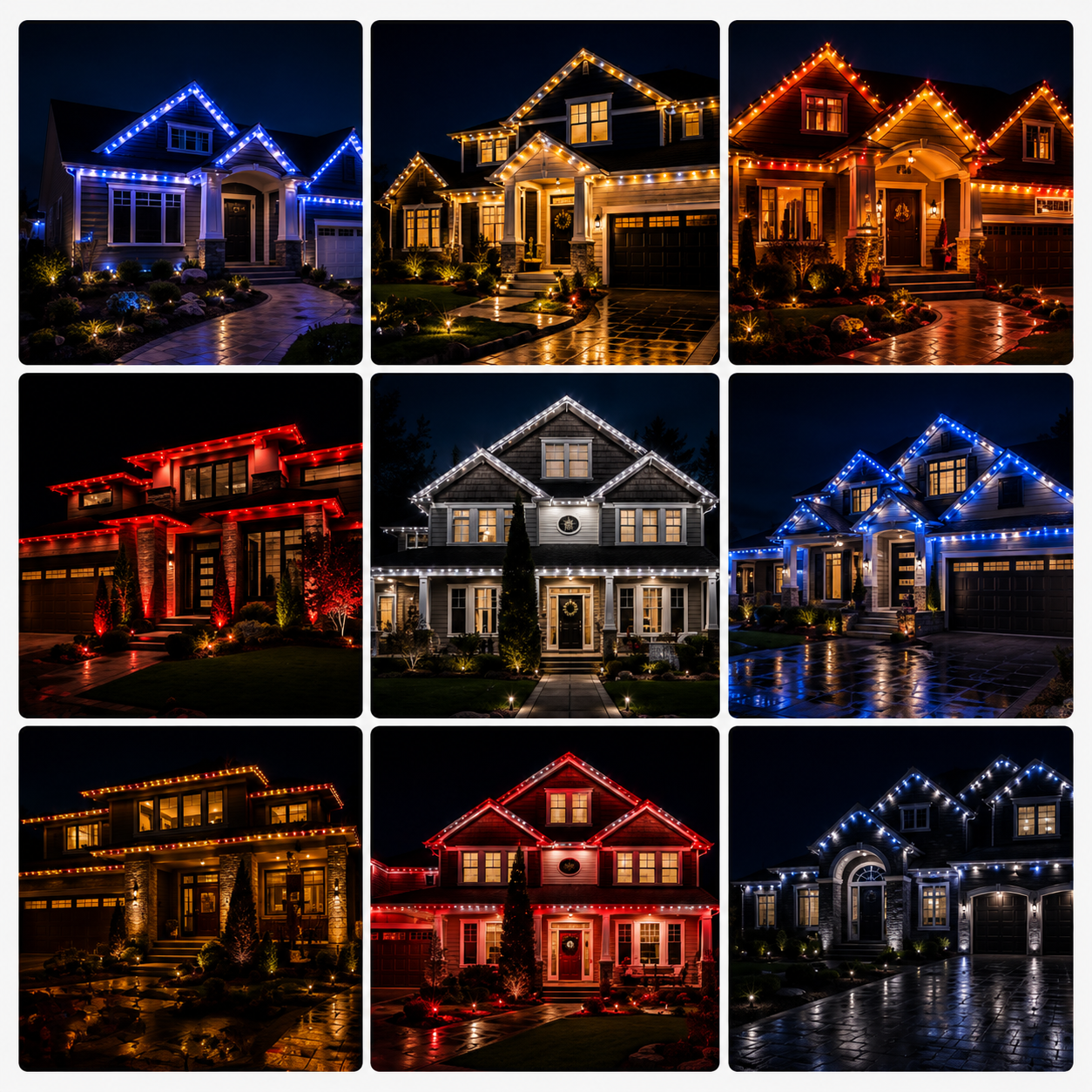Social media management for a permanent lighting company