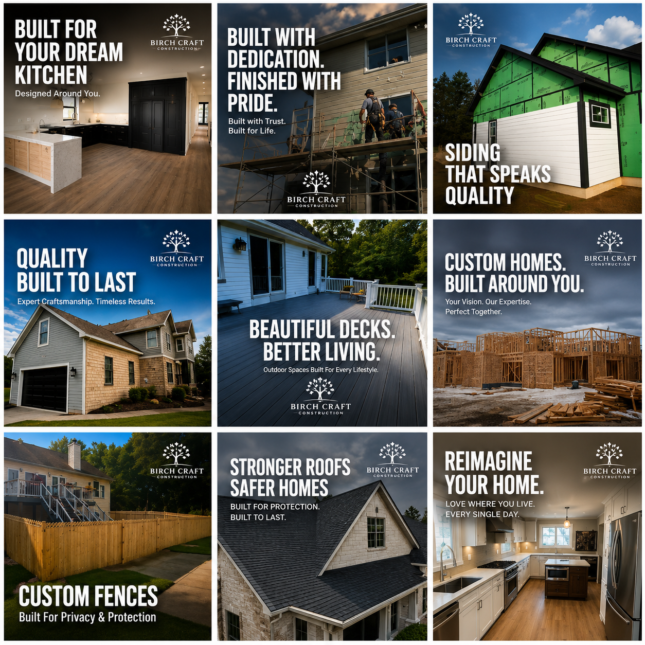 Social media management for a construction company